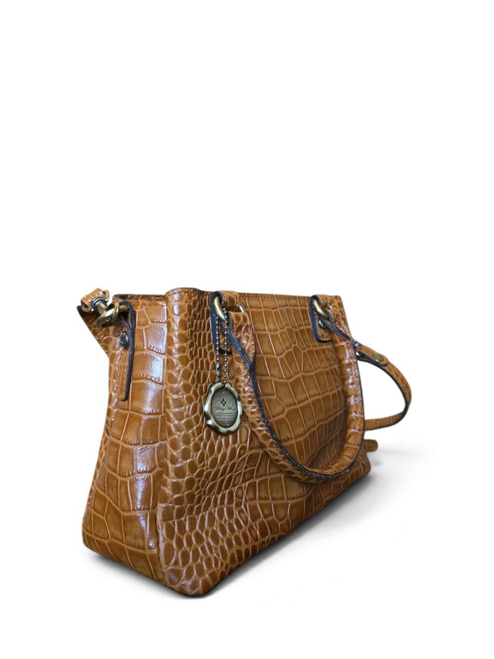 Patricia Nash Norcia Medium Satchel Croc Embossed Leather 10th Anniversary Bag - Picture 5 of 15